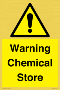 Warning Chemical Store